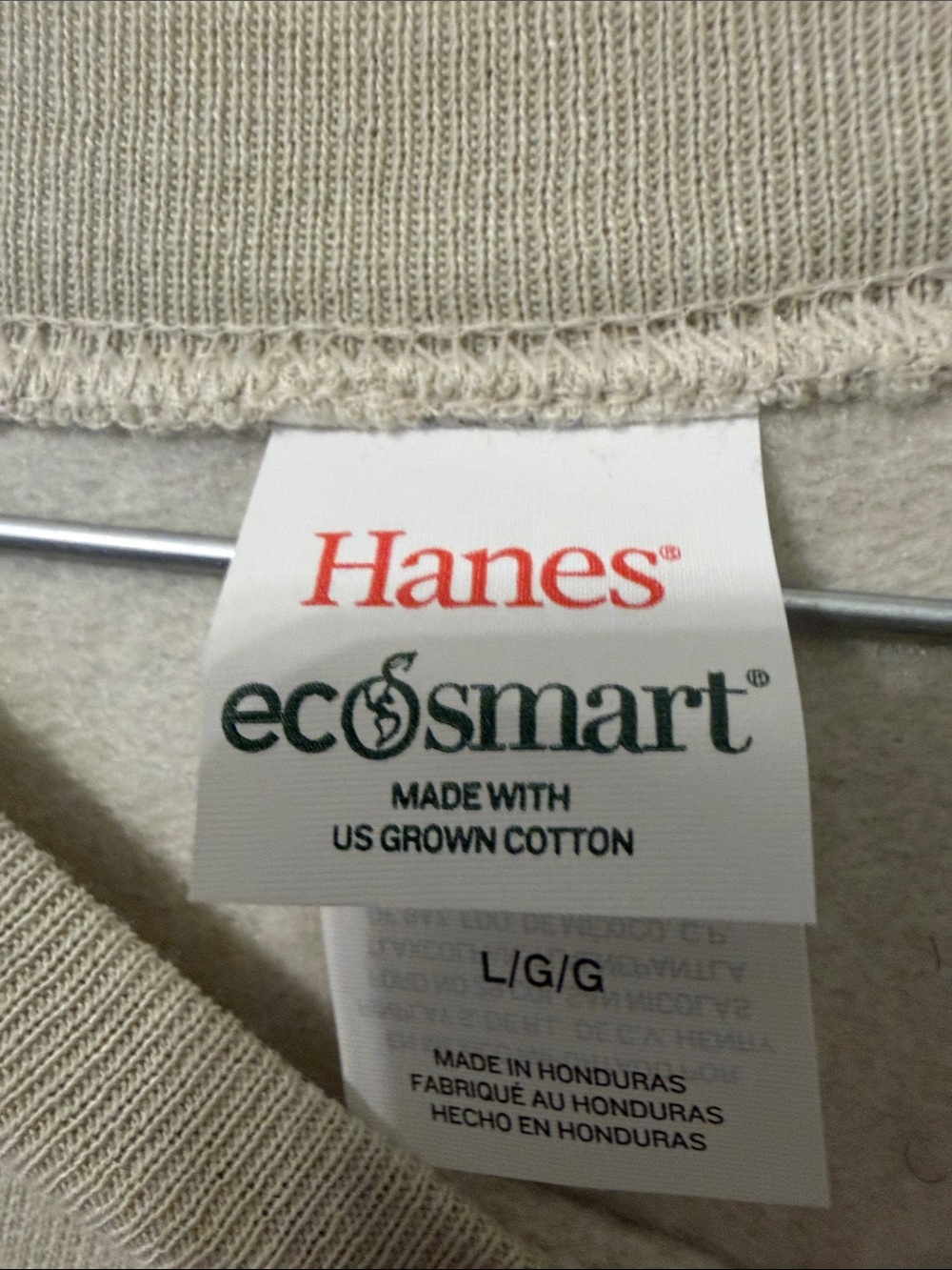 Hanes ecosmart Beige Crewneck Sweatshirt